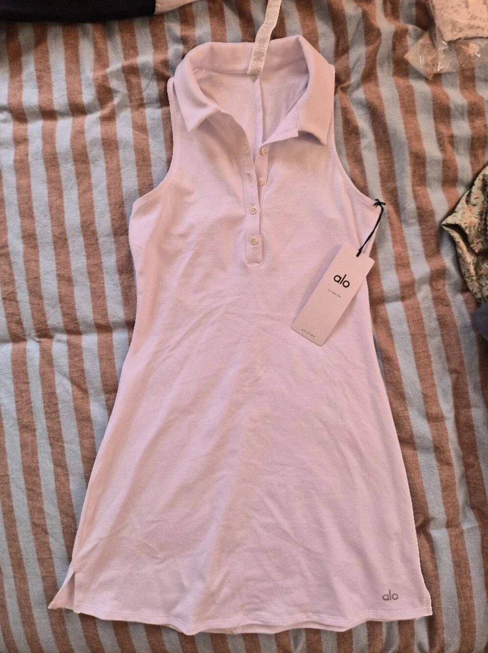 Alo Sleeveless White Tank Dress